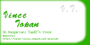vince topan business card